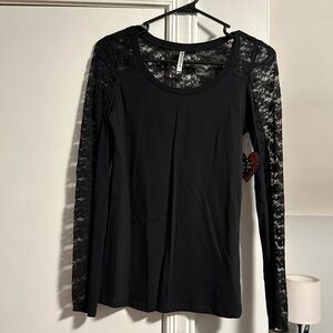 Black Lacey Long Sleeve